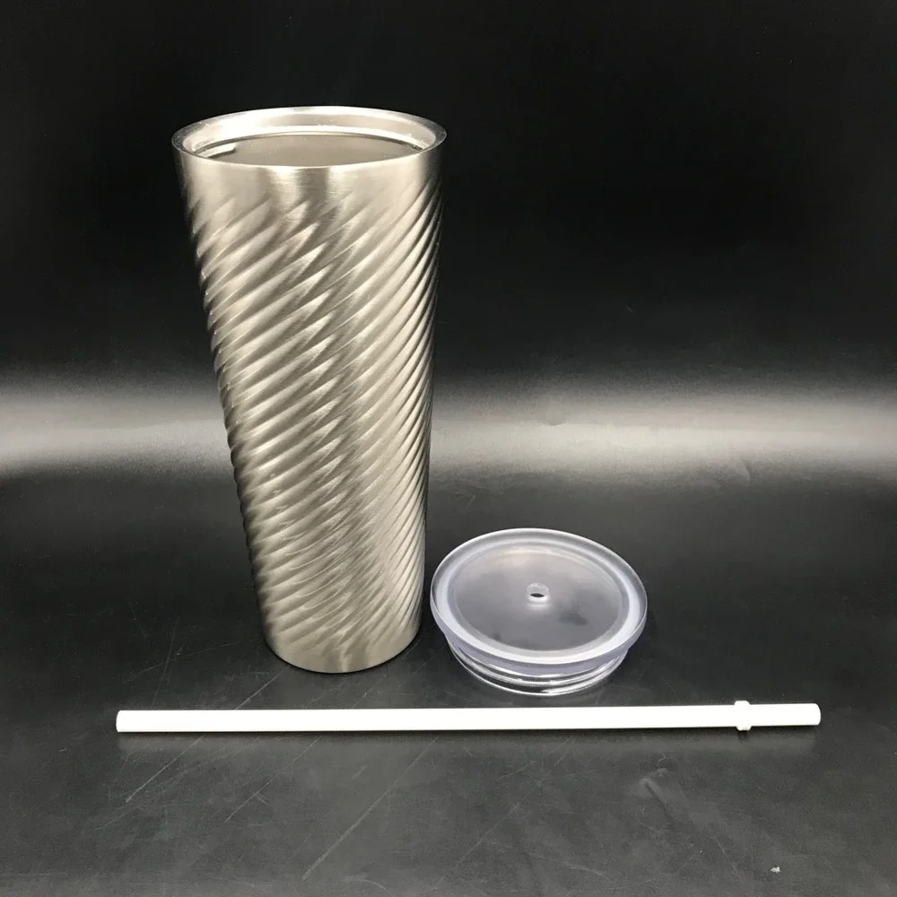 Starbucks 2022 Christmas Holiday Silver Stainless Steel 24oz Tumbler Cold Cup